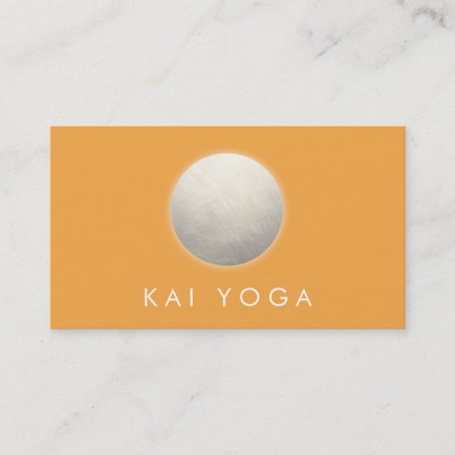 Golden Yellow Circle Glow Holistic Wellness Business Card