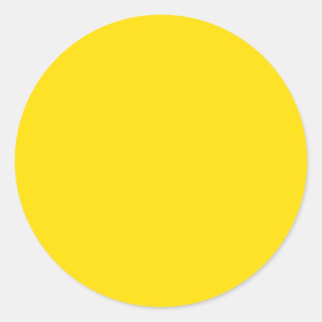 Golden Yellow Classic Round Sticker (Front)
