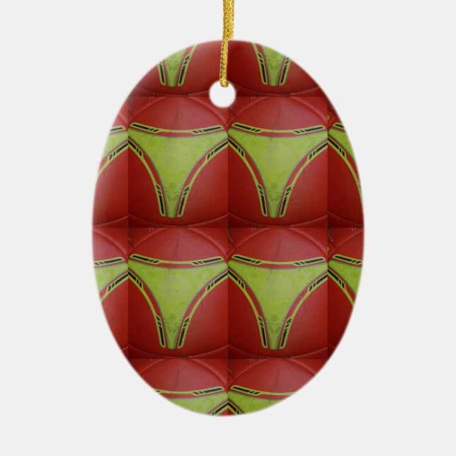 Golden yellow curves.JPG Ceramic Ornament (Front)