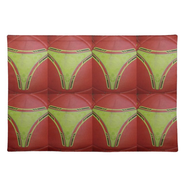 Golden yellow curves.JPG Cloth Placemat (Front)