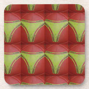 Golden yellow curves.JPG Drink Coaster