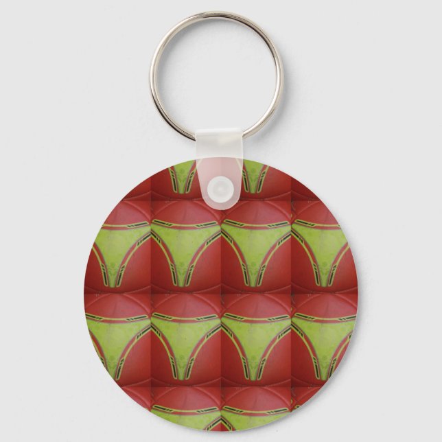 Golden yellow curves.JPG Keychain (Front)