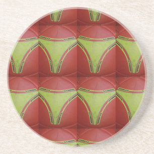 Golden yellow curves.JPG Sandstone Coaster