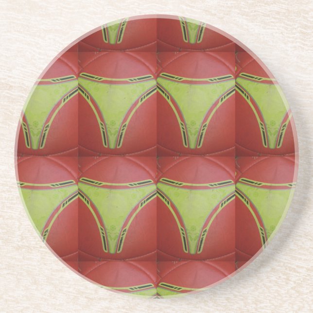 Golden yellow curves.JPG Sandstone Coaster (Front)