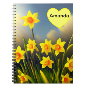 Golden Yellow Daffodil Temptations, Notebook