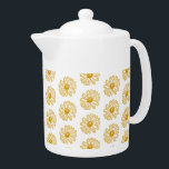 Golden Yellow Daisies Print, Daisy Floral Pattern Teapot<br><div class="desc">Let the sunshine in with this golden yellow daisy print that is sure to brighten your day.</div>
