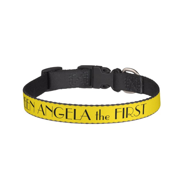 Golden Yellow Dog Collar Personalized (Front)