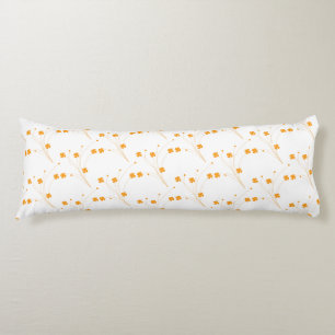 Golden Yellow Flowers, Small Floral Print Body Pillow
