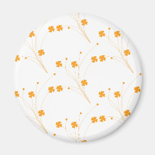 Golden Yellow Flowers, Small Floral Print Duvet Co Magnet