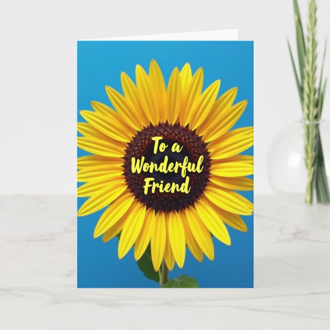 Golden Yellow Friend Card (Front)