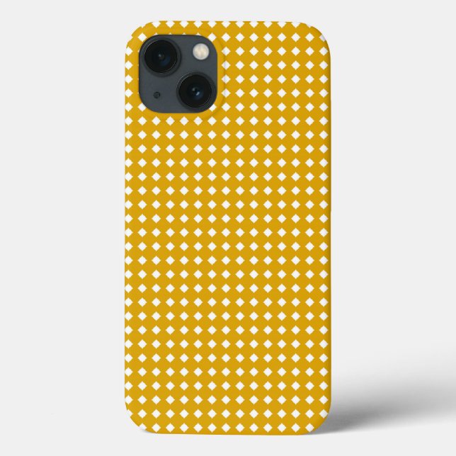 Golden Yellow Geometric Pattern - Cute Diamonds Case-Mate iPhone Case (Back)