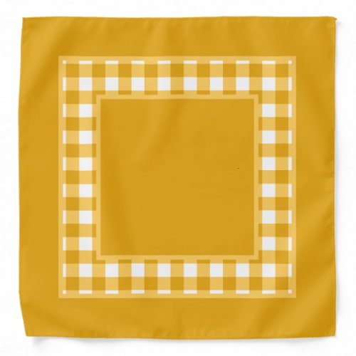 Golden Yellow Gingham  Bandana