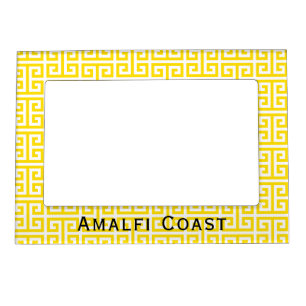 Golden Yellow Greek Key Pattern Magnetic Frame