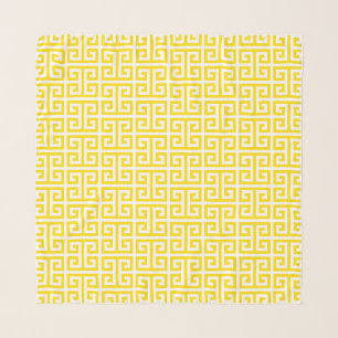 Golden Yellow Greek Key Pattern Scarf
