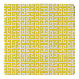 Golden Yellow Greek Key Pattern Trivet
