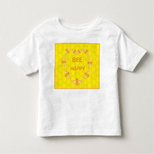 Golden yellow honeycomb and honey bees toddler t-shirt