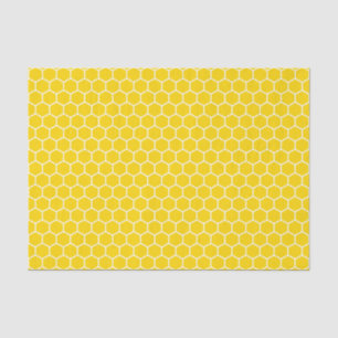Golden Yellow Honeycomb Tissue Paper