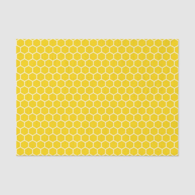 Golden Yellow Honeycomb Tissue Paper (Front)