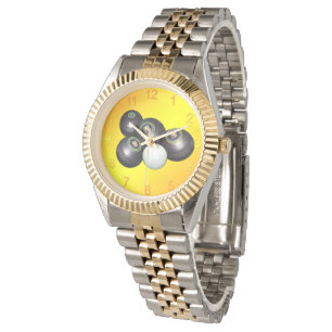 Golden Yellow Lawn Bowls, Unisex Wristwatch