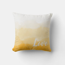 Golden Yellow Love Watercolor