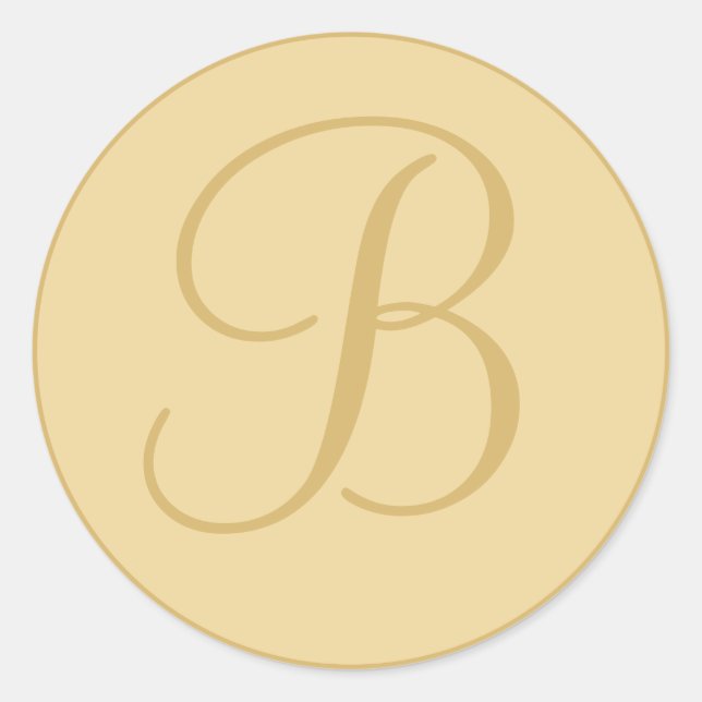 Golden Yellow Monogrammed Envelope Seals (Front)