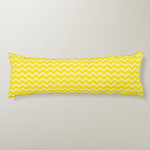 Golden Yellow Moroccan Moods Chevrons Body Pillow