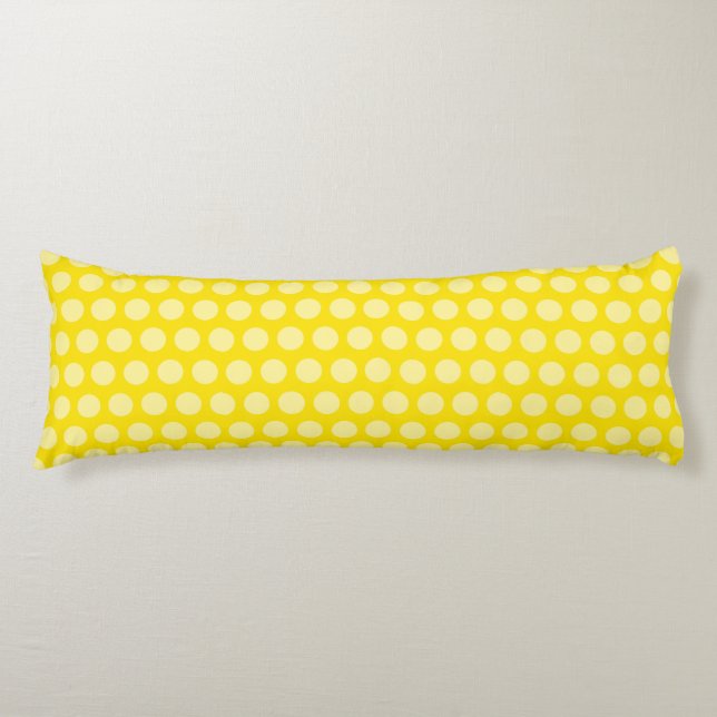 Golden Yellow Moroccan Moods Dots Body Pillow (Front)