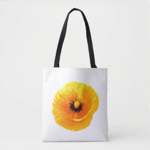 Golden Yellow Orange Poppy Artsy Floral Weddings Tote Bag