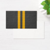 Golden Yellow Racing Stripes Carbon Fiber Style (Desk)