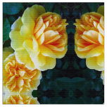 Golden Yellow Roses Fabric
