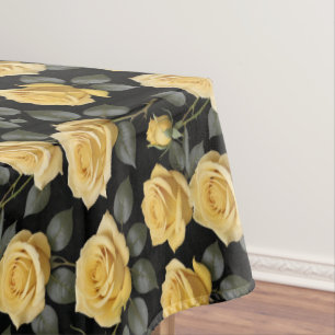 Golden Yellow Roses Tablecloth