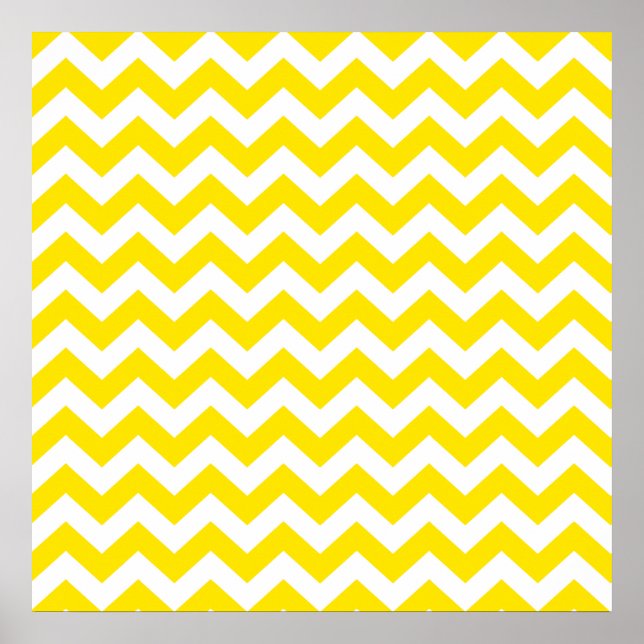 Golden Yellow Safari Chevron Poster (Front)