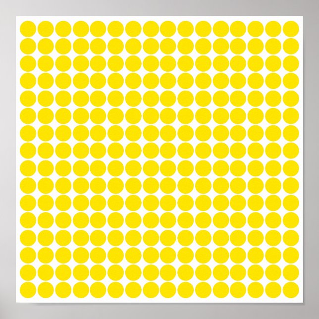 Golden Yellow Safari Dot Poster (Front)