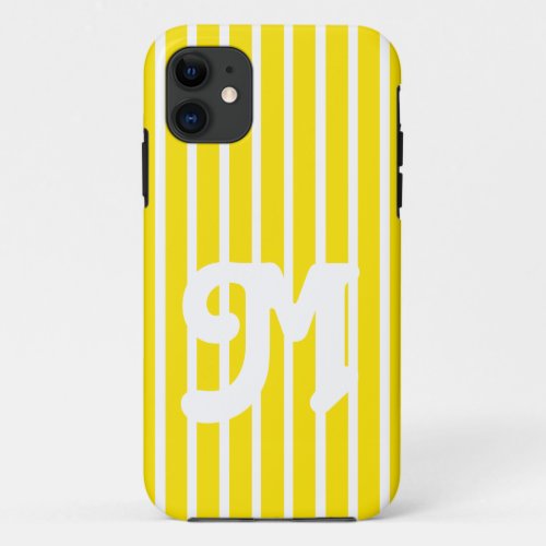Golden Yellow Safari Stripe iPhone 11 Case