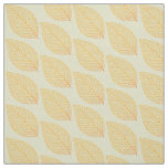 Golden Yellow Skeleton Leaf Pattern Pastel Green Fabric