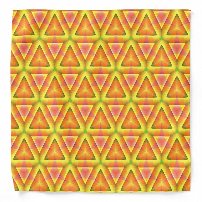 Golden Yellow Triangle Pattern Bandana (Front)