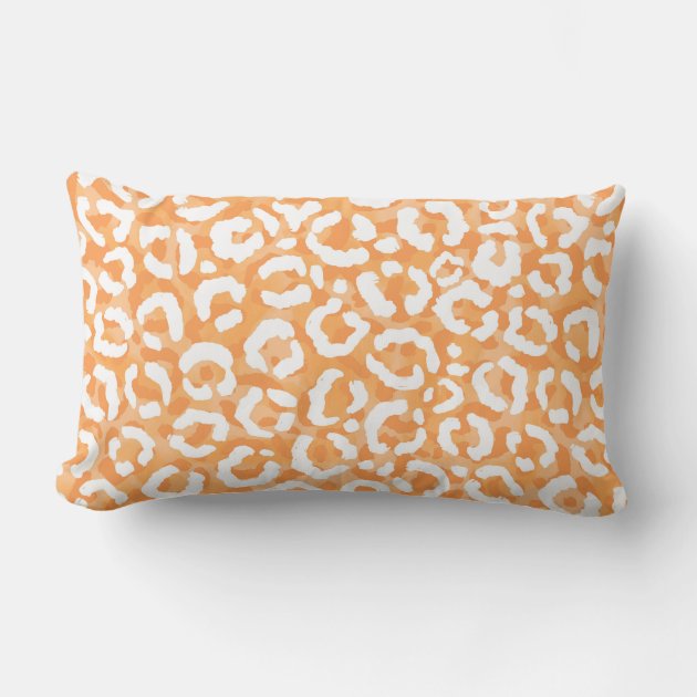 Golden Yellow White Leopard Animal Print Lumbar Pillow Zazzle