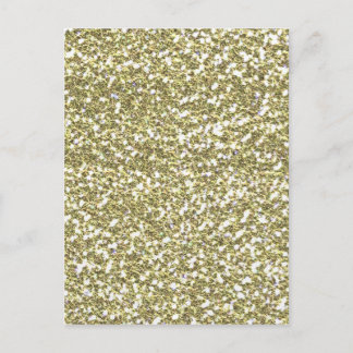 GOLDEN YELLOW WHITE SEQUINS GLITTER TEXTURE TEMPLA POSTCARD