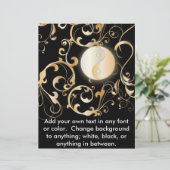Golden Yin & Yang Floral Design (Standing Front)