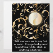 Golden Yin & Yang Floral Design (Front/Back)