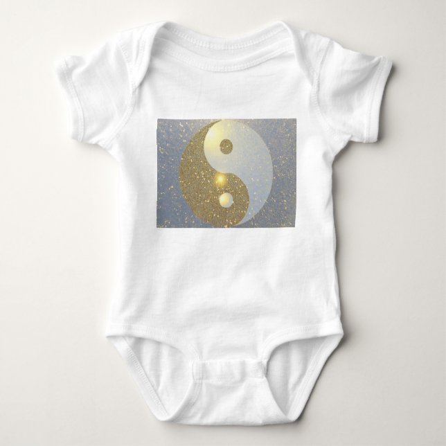 Golden Ying Yang Baby Bodysuit (Front)