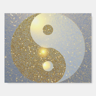 Golden Ying Yang Foam Board