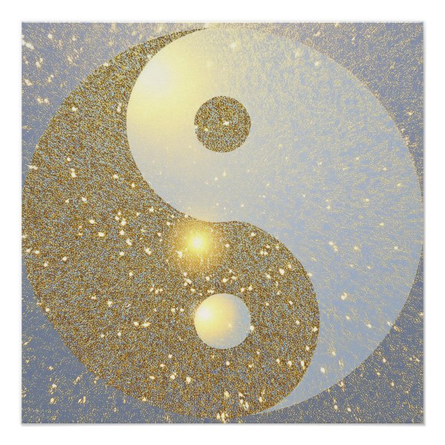 Golden Ying Yang Poster (Front)