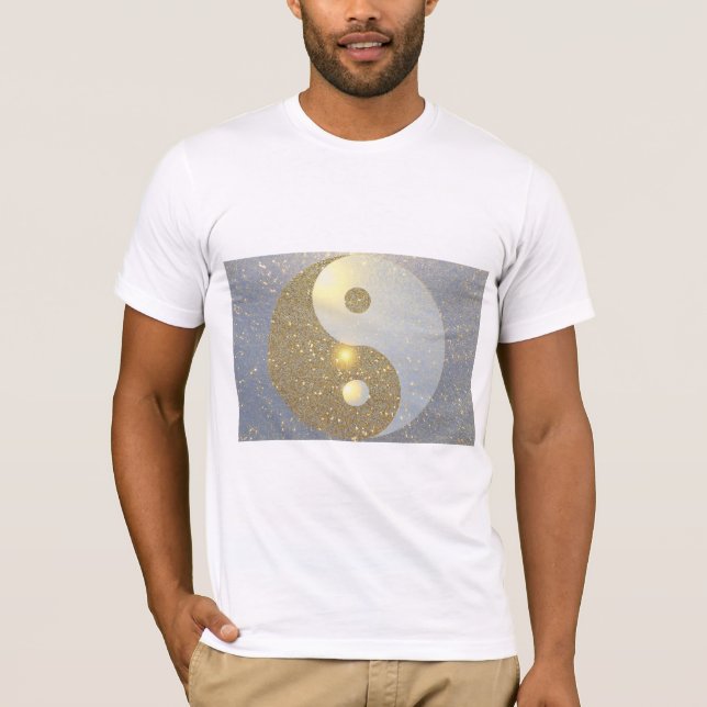 Golden Ying Yang  T-Shirt (Front)