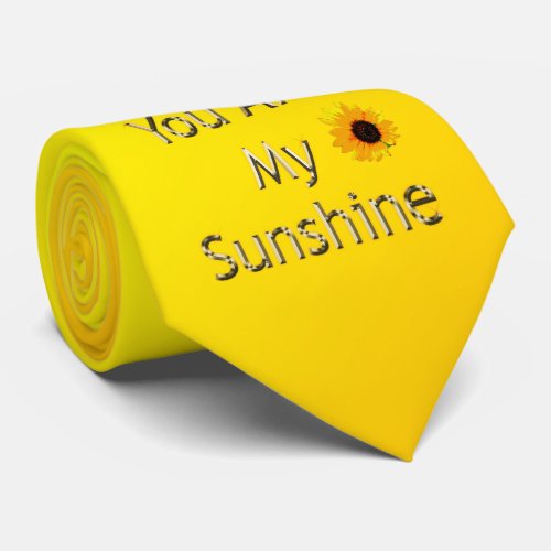 Golden You Are My Sunshine Neck Tie