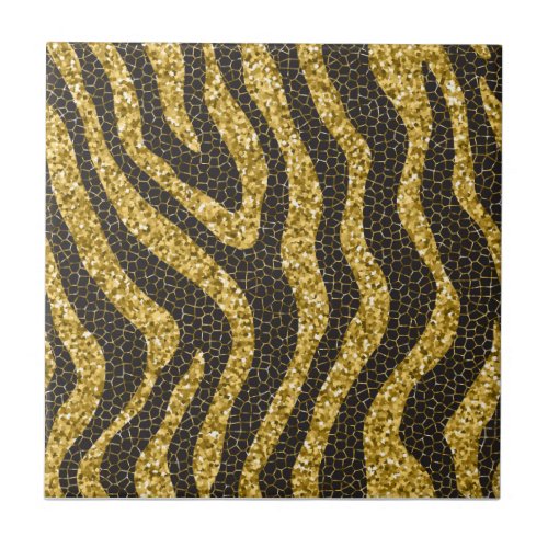 golden zebra print zebra skin pattern zebra art ceramic tile