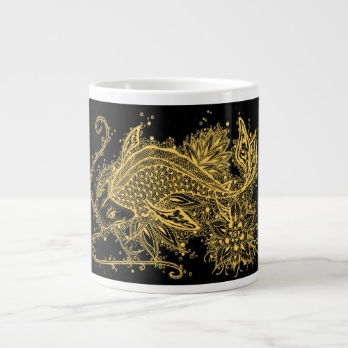 Golden Zen Koi Mug