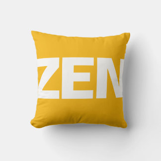 Golden Zen Throw Pillow