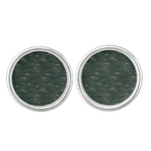 Golden Zen Waves Luxury Cufflinks