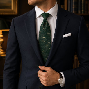 Golden Zen Waves Luxury Neck Tie